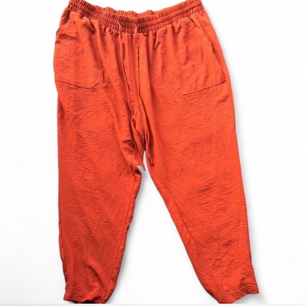 ✨ Orange wide leg lounge pants with drawstring✨